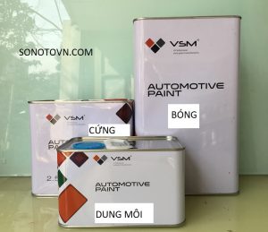 Combo gồm 5l bóng + 2,5l cứng + 1l dung môi tổng 8,5l VSM cao cấp chất lượng cao tại Hà Nội được phân phối bởi nhà phân phối sơn ô tô Ngọc Sơn.